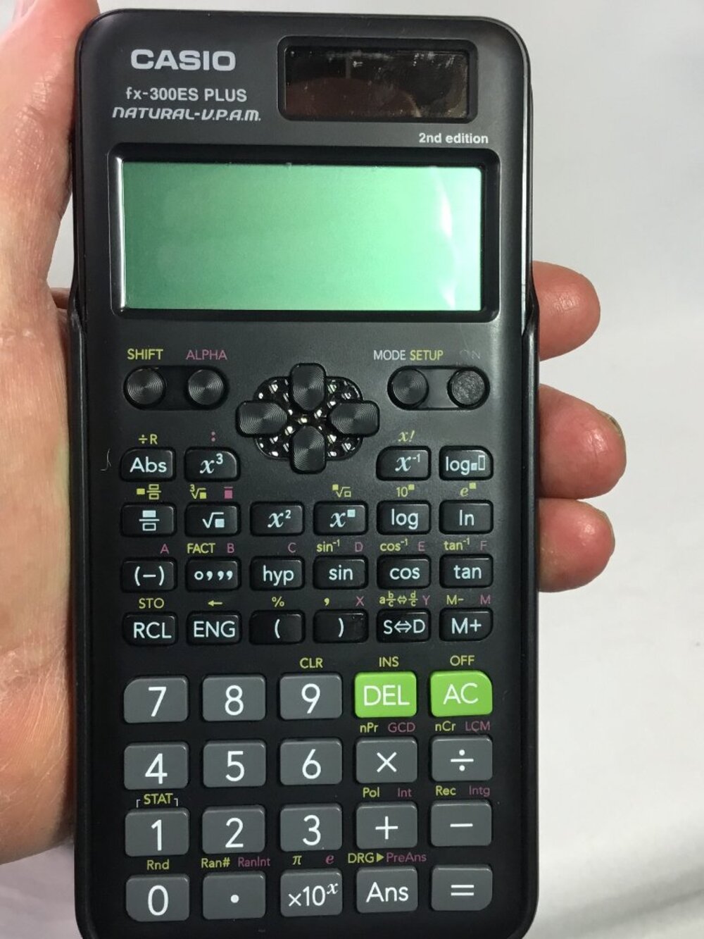 Casio FX-300ES Plus Scientific Calculator Solar w/ Cover Natural VPAM - Works